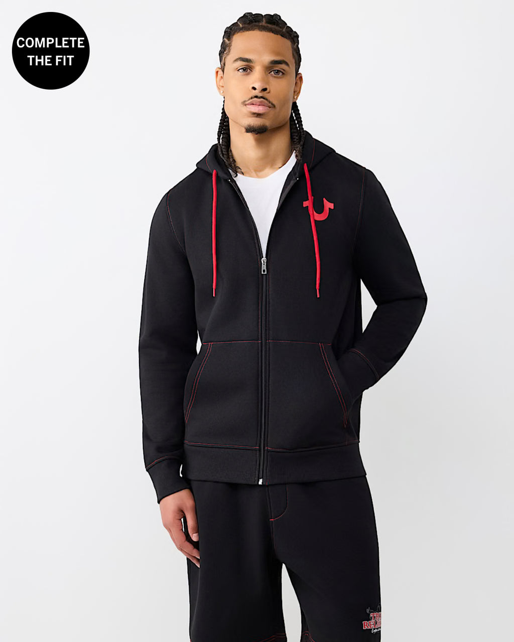 True Stitch Logo Zip Hoodie