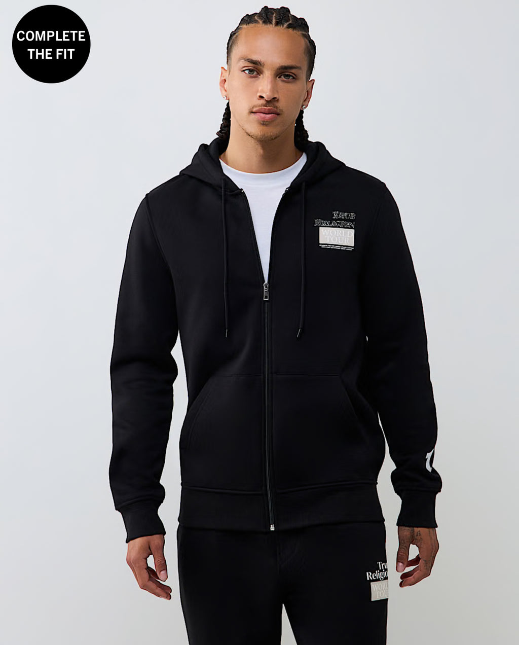 World Tour Rhinestone Zip Hoodie