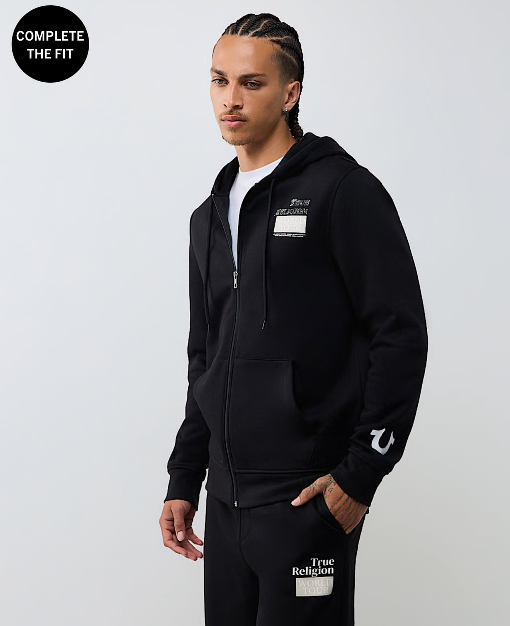 World Tour Rhinestone Zip Hoodie