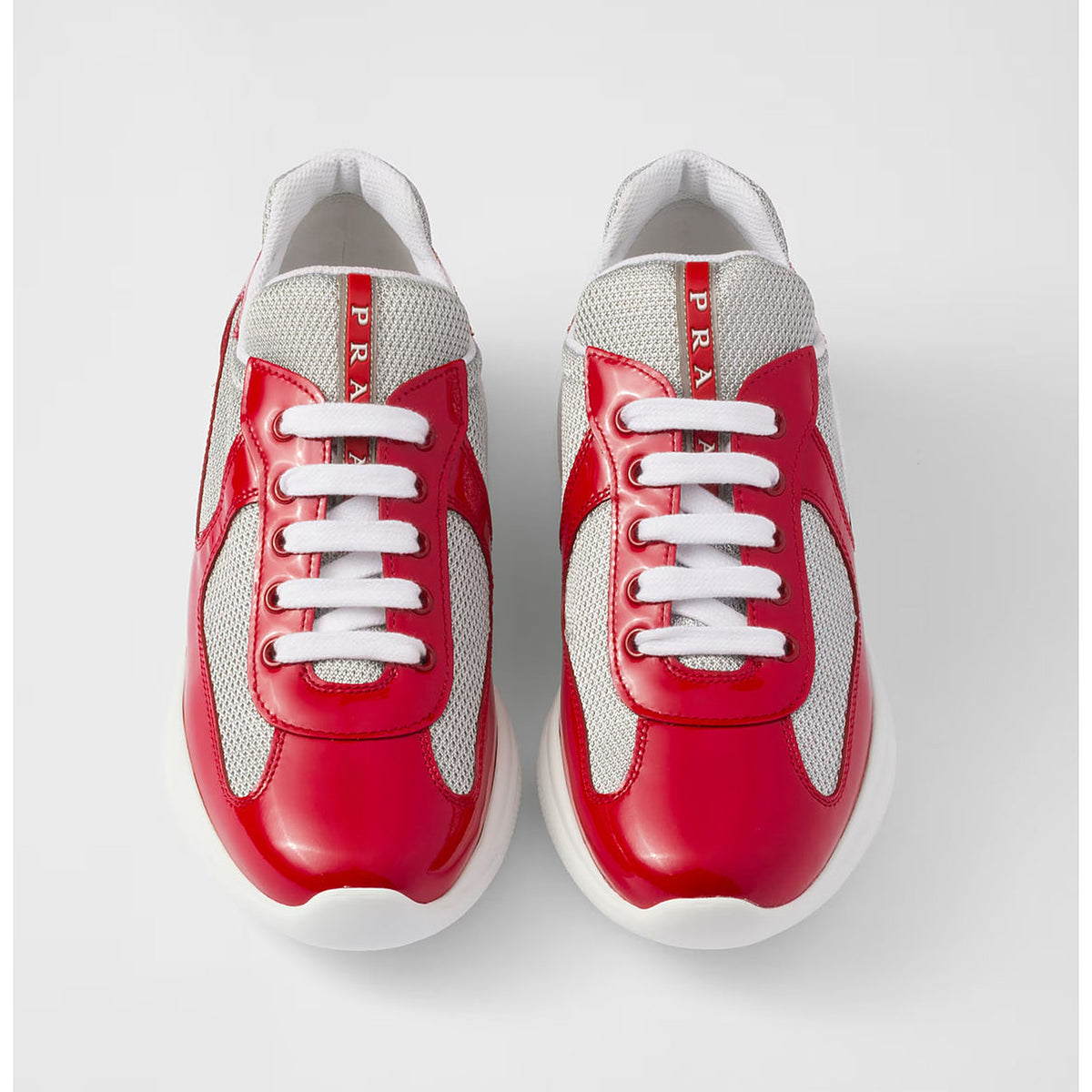 Prada America's Cup biker fabric sneakers - Red