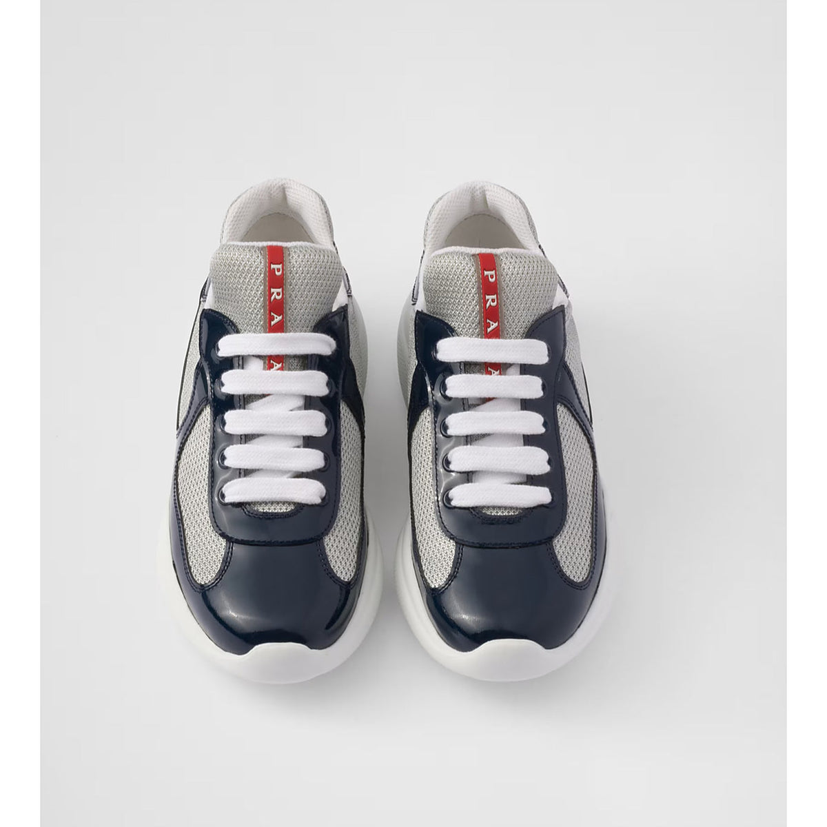 Prada America's Cup biker fabric sneakers - Navy
