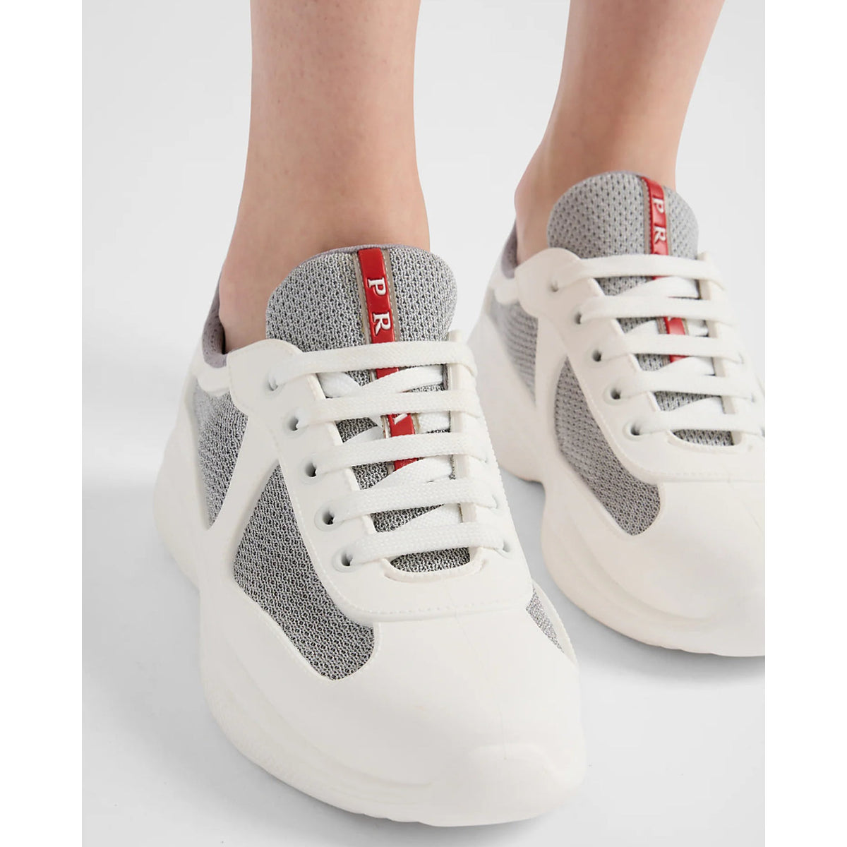 Prada America's Cup biker fabric sneakers - Clear