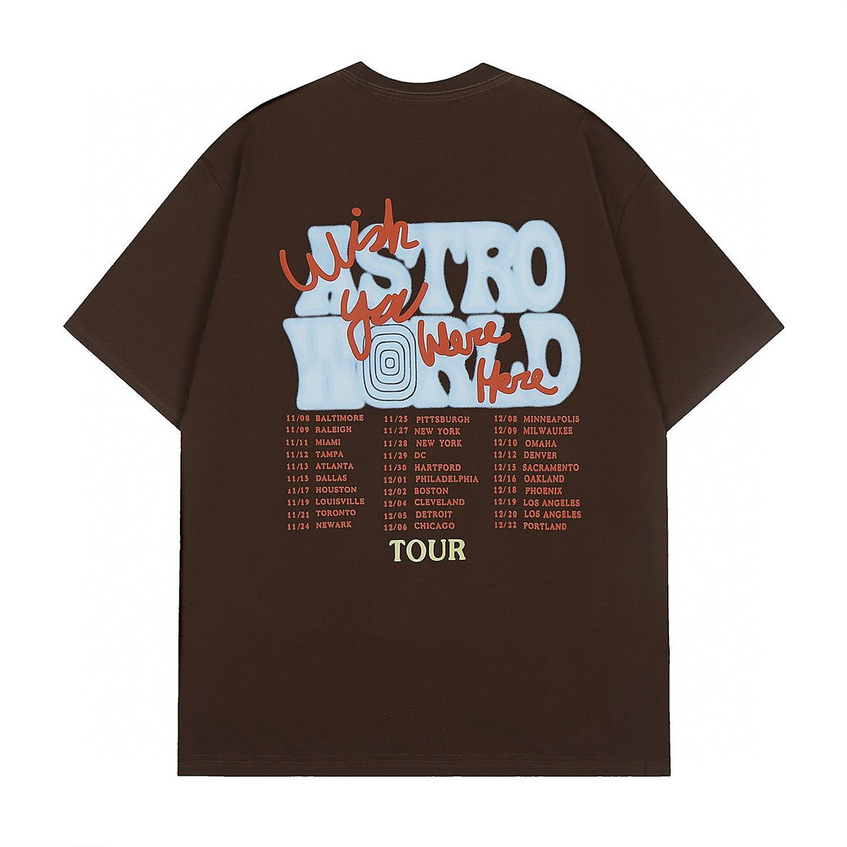 Cactus Jack Drip Graphic T-Shirt - Brown