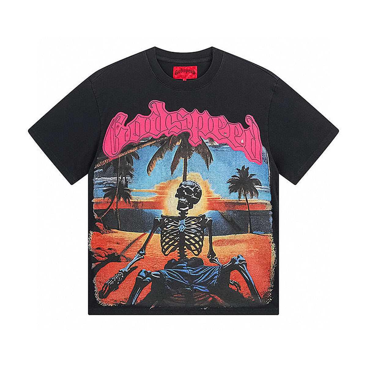 Godspeed Skeleton Beach Sunset Graphic Tee - Black