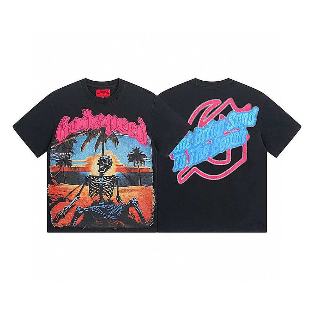 Godspeed Skeleton Beach Sunset Graphic Tee - Black