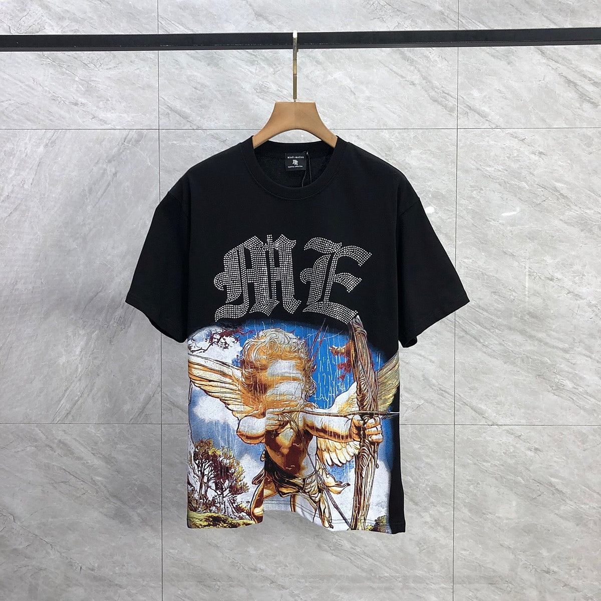 Vintage Angel Archer Graphic Tee - Black