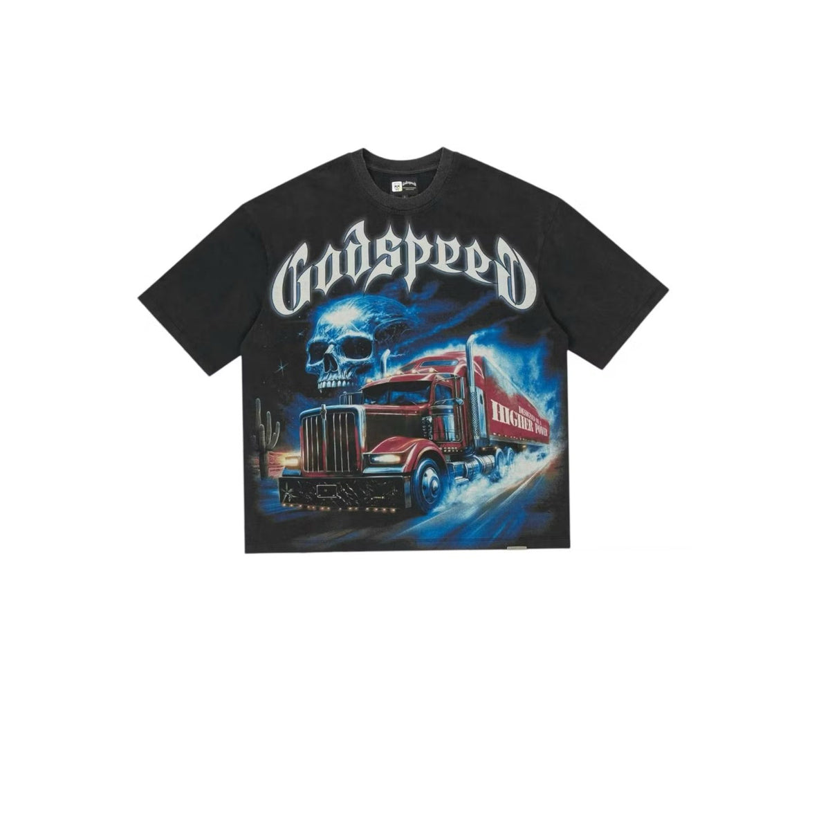 Godspeed Graphic T-Shirt - Semi Truck Skull (Black)