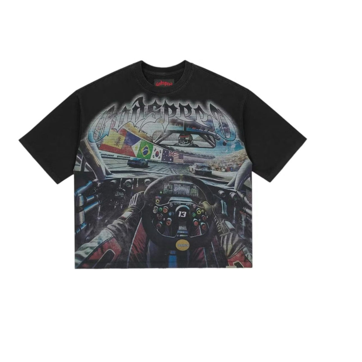 Godspeed Graphic T-Shirt - Racing Cockpit (Black)