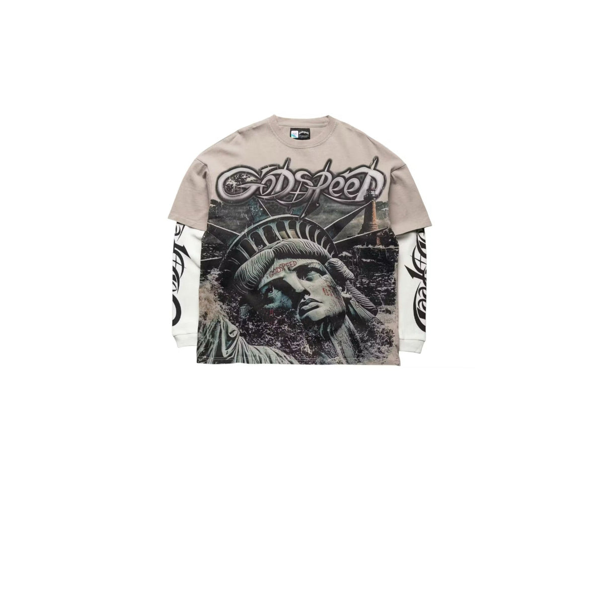 Godspeed Long Sleeve Tee - Liberty Graffiti (Cream)