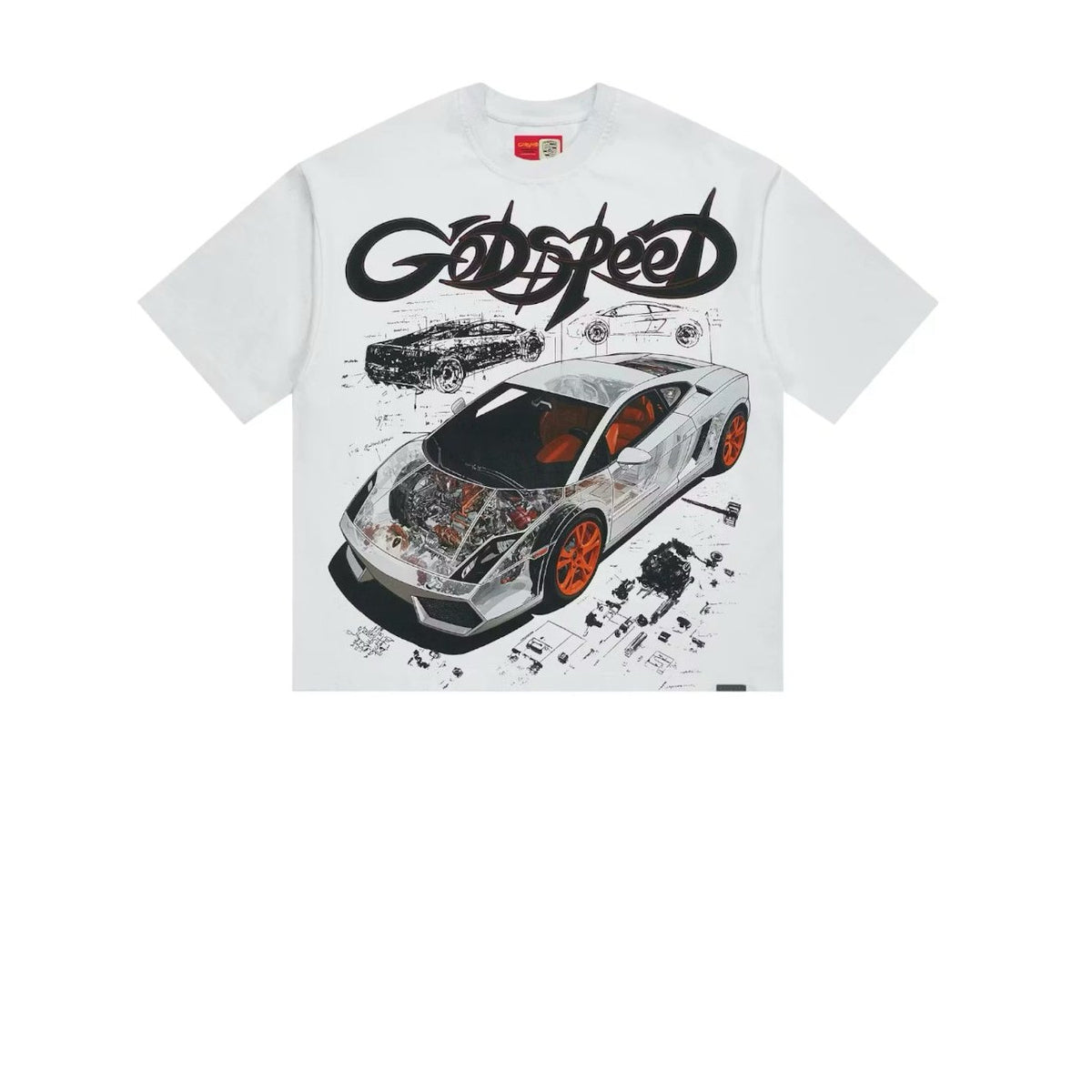 Godspeed Graphic T-Shirt - Supercar (White)
