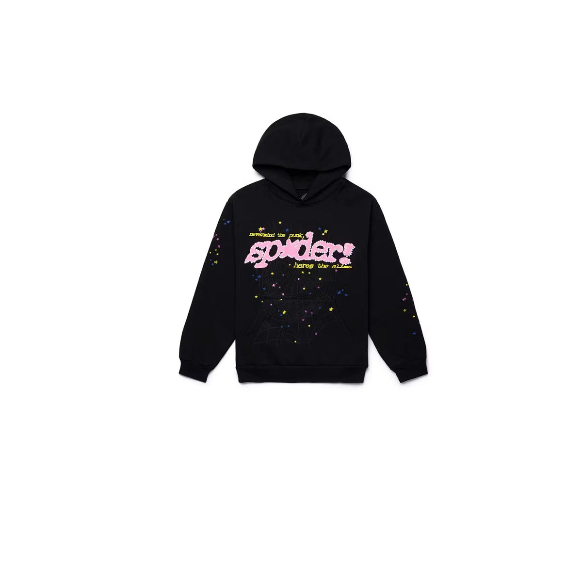 Sp5der Pink V2 Hoodie - Black