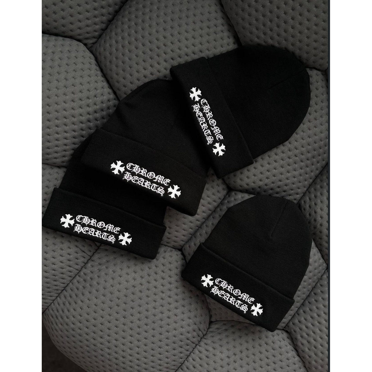 Chrome Hearts Logo Cuff Beanie Black
