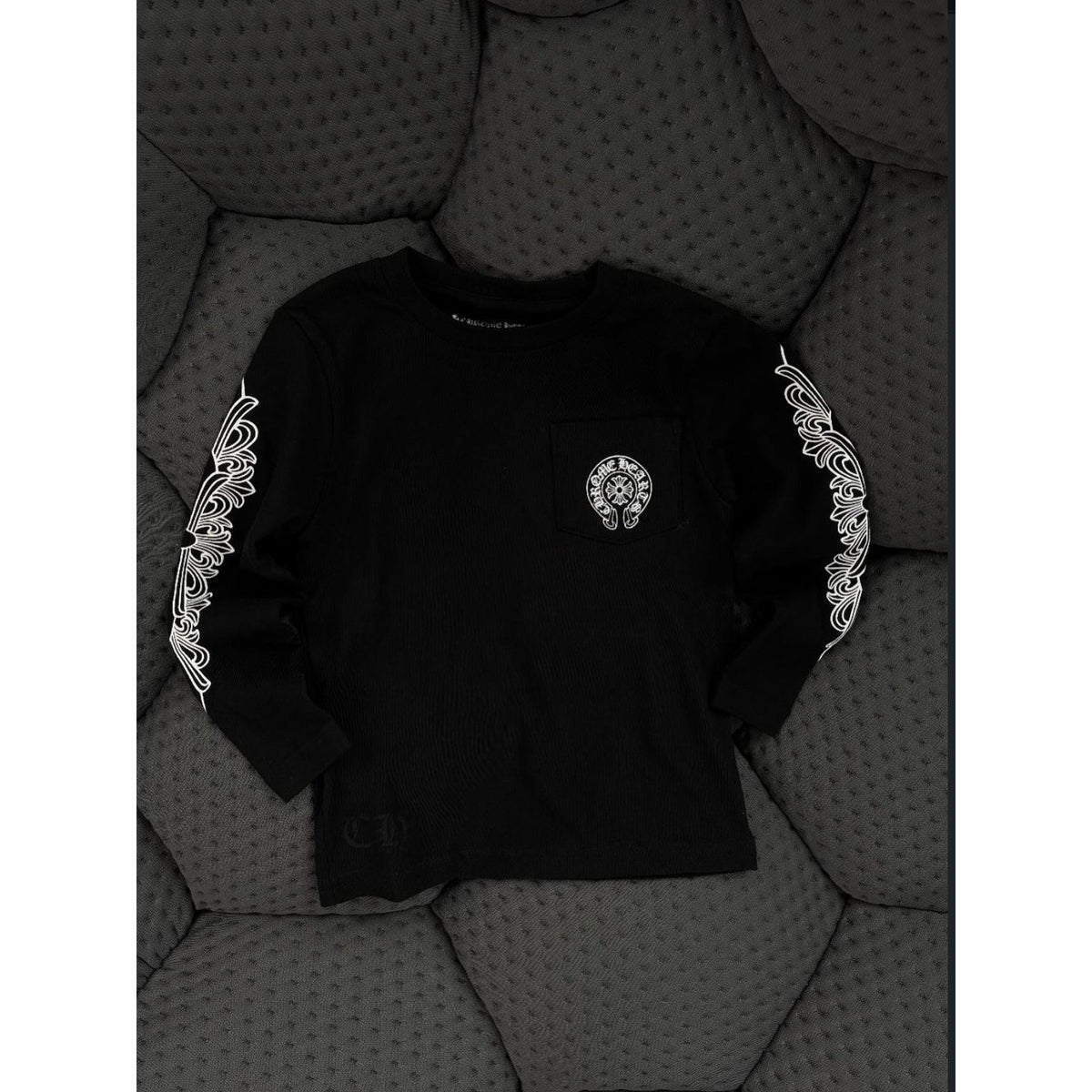 Chrome Hearts Thermal Waffle Long Sleeve Shirt - Black