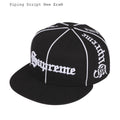 Supreme Piping Script New Era Fitted Hat Black - front